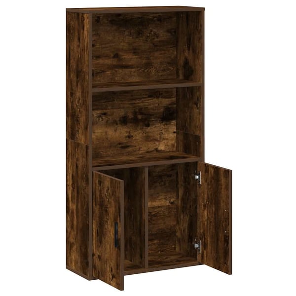 vidaXL Bokhylle røkt eik 60x24x120 cm konstruert tre