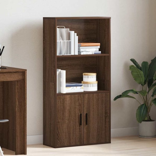 vidaXL Bokhylle brun eik 60x24x120 cm konstruert tre