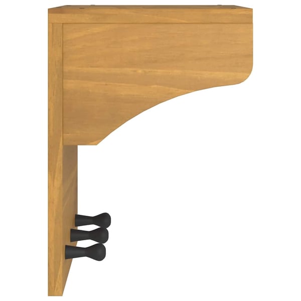 vidaXL Veggmontert knaggrekke SANDNES 43x30x42 cm heltre furu