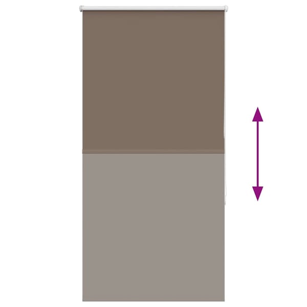 vidaXL Rullegardin lystette 75x130 cm stoff bredde 70,7 cm polyester