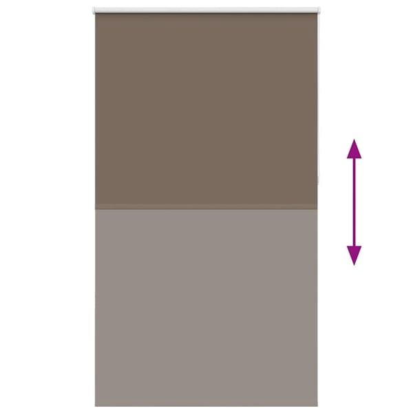 vidaXL Rullegardin lystette 125x210 cm stoff bredde 121,6 cm polyester