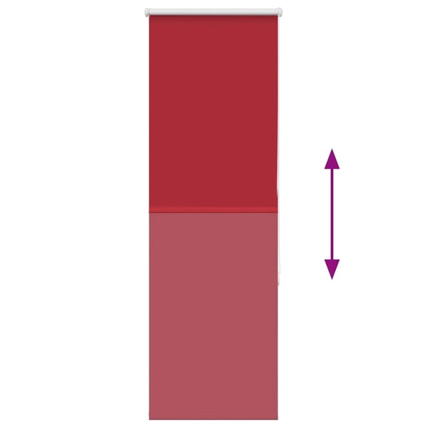 vidaXL Rullgardin mörkläggningsröd 50x130 cm tyg bredd 45,7 cm