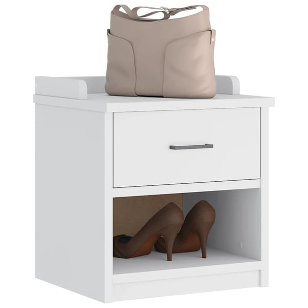 vidaXL Gangbenk SANDNES hvit 45x40x50 cm heltre furu