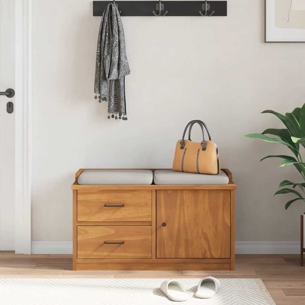 vidaXL Gangbenk SANDNES 87x40x50 cm heltre furu