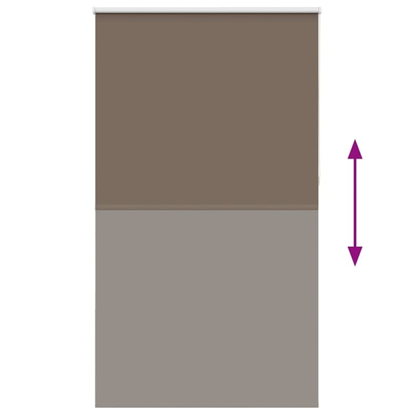 vidaXL Rullegardin lystette 130x210 cm stoff bredde 126,6 cm polyester
