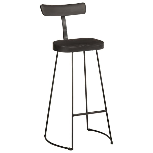 vidaXL barstole 2 stk. 49x43x103 cm massivt mangotræ sort