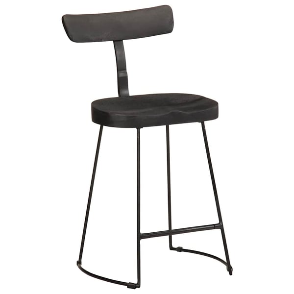 vidaXL Barkrakker 2 stk svart 49x43x79 cm heltre mango
