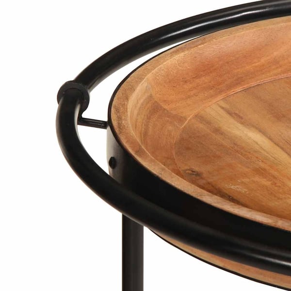 vidaXL sidebord Ø55x60 cm massivt akacietræ