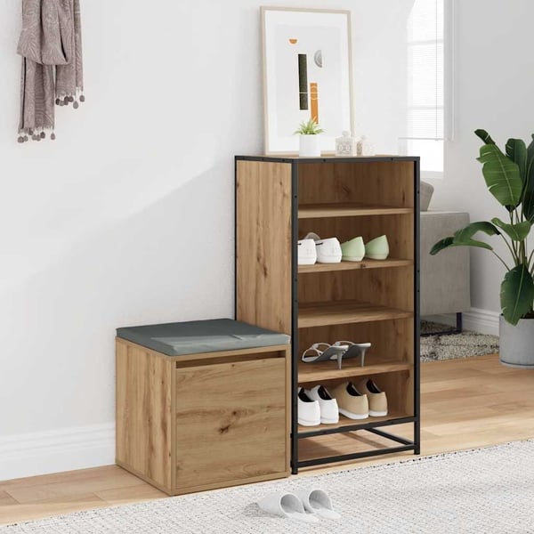 vidaXL Oppbevaringsskap artisan eik 40,5x40x40 cm konstruert tre