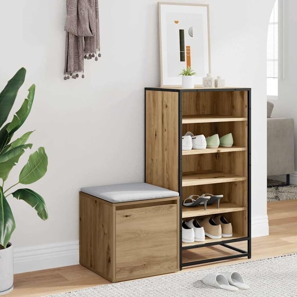 vidaXL Oppbevaringsskap artisan eik 40,5x40x40 cm konstruert tre