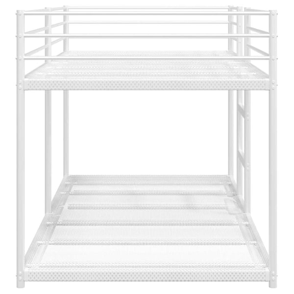 vidaXL Køyeseng uten madrass hvit 90x190 cm stål