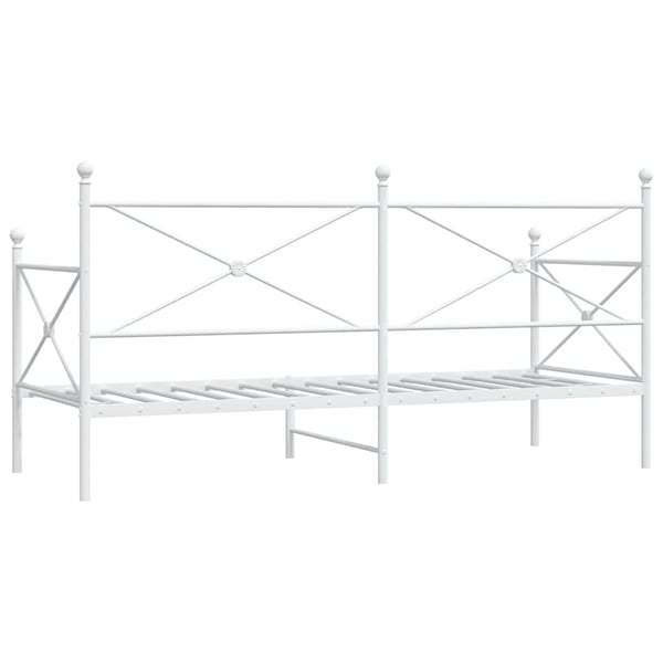 vidaXL Dagseng uten madrass hvit 90x200 cm stål