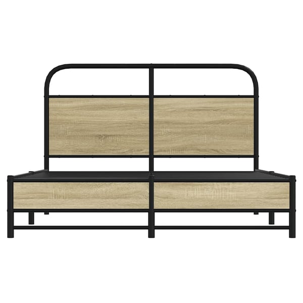 vidaXL Sengeramme uten madrass sonoma eik 140x200 cm konstruert tre