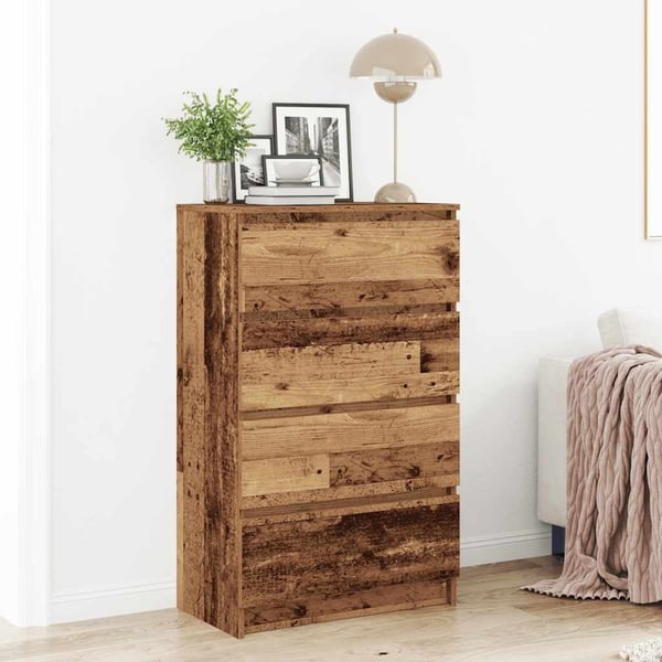 vidaXL Senkki Old Wood 60x35x98,5 cm Engineered Wood