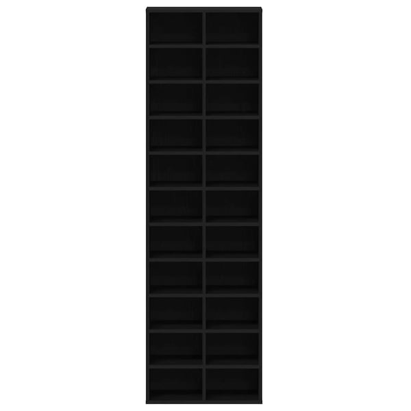 vidaXL skoreol 54x34x183 cm konstrueret træ sort egetræsfarve