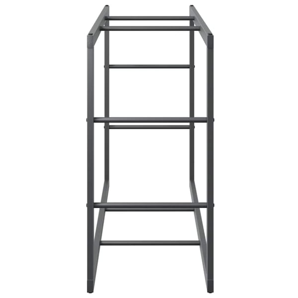 vidaXL brændestativ 110x30x61 cm stål sort