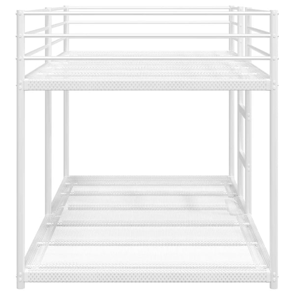 vidaXL Køyeseng uten madrass hvit 80x200 cm stål