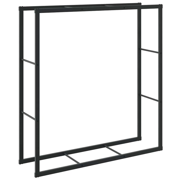 vidaXL brændestativ 110x30x116 cm stål sort