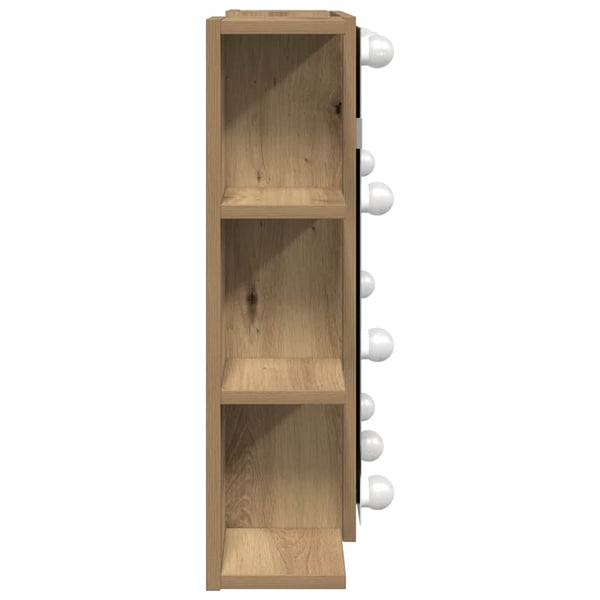 vidaXL peilikaappi LEDillä Artisan Oak 70x16,5x60 cm