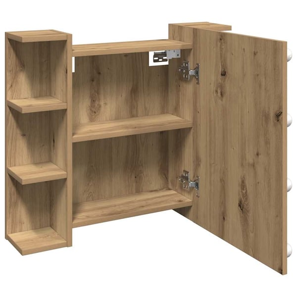 vidaXL peilikaappi LEDillä Artisan Oak 70x16,5x60 cm