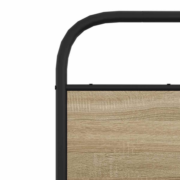 vidaXL Sengeramme uten madrass røkt eik 140x190 cm konstruert tre