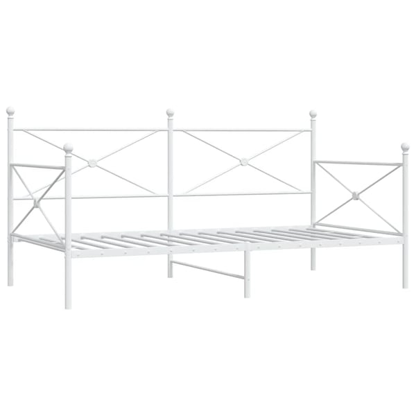 vidaXL Dagseng uten madrass hvit 100x200 cm stål