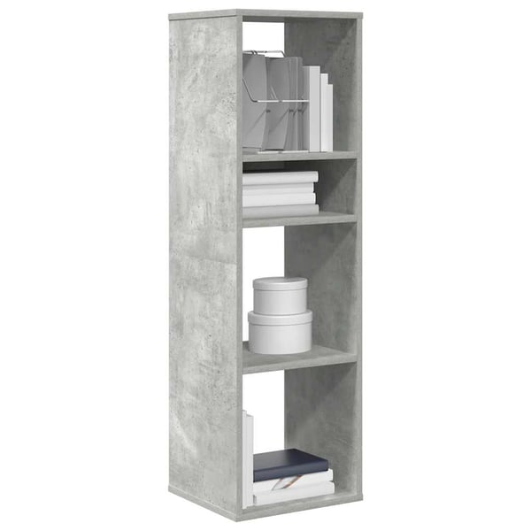 vidaXL bogreol 34x31x112 cm konstrueret træ betongrå