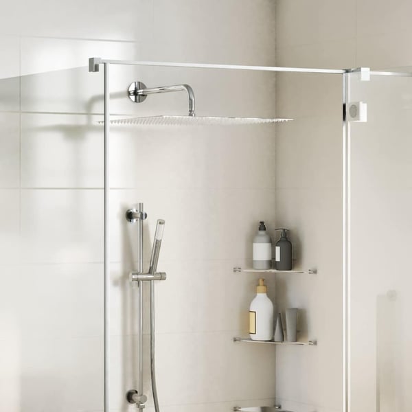 vidaXL Regndusjhode rustfritt stål 304 50x50 cm firkantet