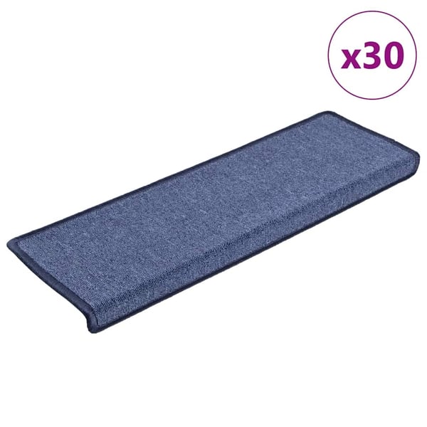 vidaXL Trappmattor 30 st 65x25 cm blå