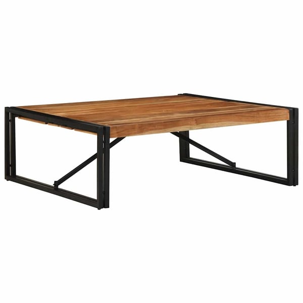 vidaXL sohvapöytä 100x100x35 cm massiivipuu akaasia