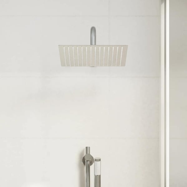 vidaXL Regndusjhode rustfritt stål 304 25x25 cm firkantet
