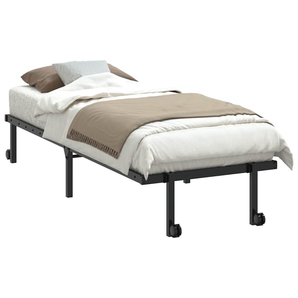 vidaXL sengeramme uden madras foldbare 80x200 cm stål sort
