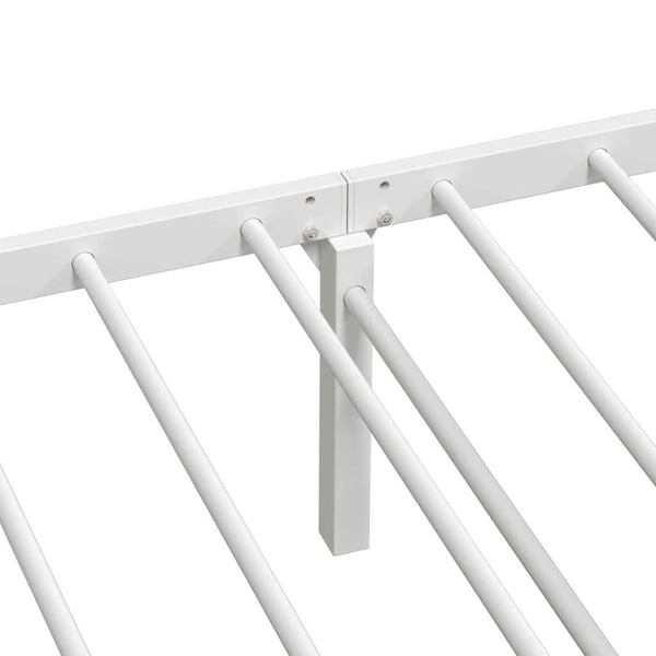 vidaXL Sengeramme uten madrass sammenleggbar hvit 107x203 cm stål