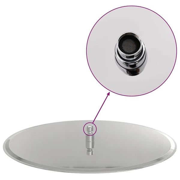 vidaXL regnbrusehoved 50 cm rund rustfrit stål 304