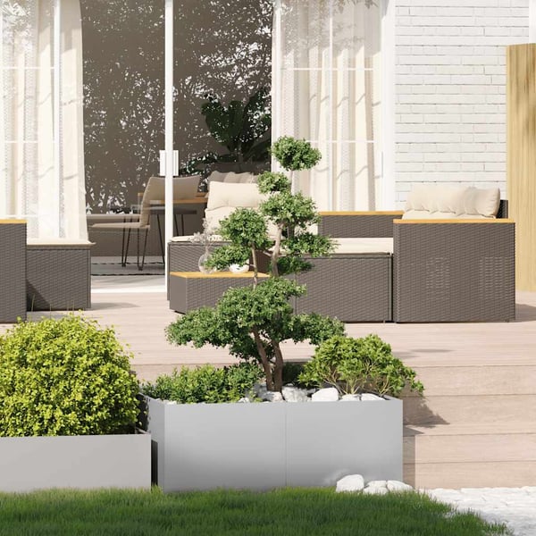 vidaXL Plantekasse 100x100x40 cm galvanisert stål