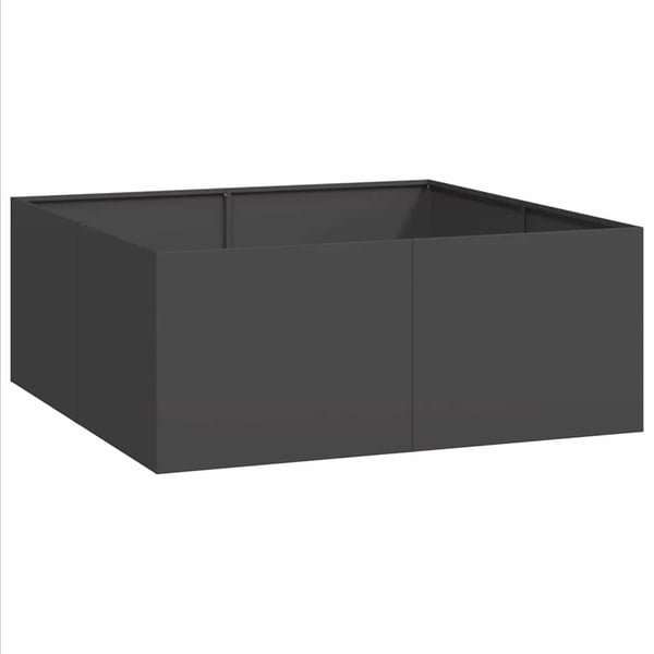 vidaXL Kukkalaatikko musta 100x100x40 cm teräs