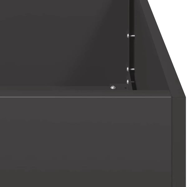 vidaXL plantekasse 100x100x40 cm stål sort