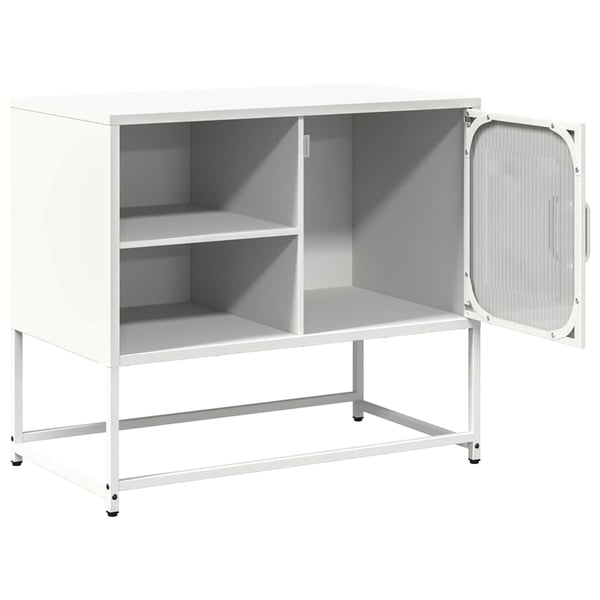 vidaXL TV-benk hvitt 68x39x60,5 cm stål