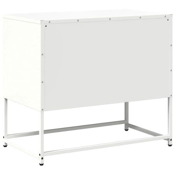 vidaXL TV-benk hvitt 68x39x60,5 cm stål