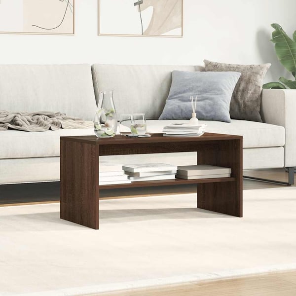 vidaXL TV-benk brun eik 80x40x40 cm konstruert tre