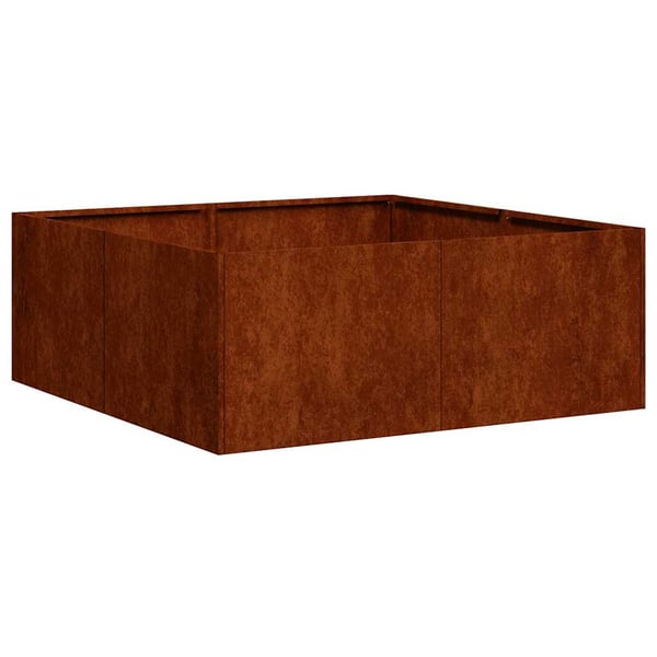vidaXL Plantekasse rust 80x80x30 cm forvitringsstål