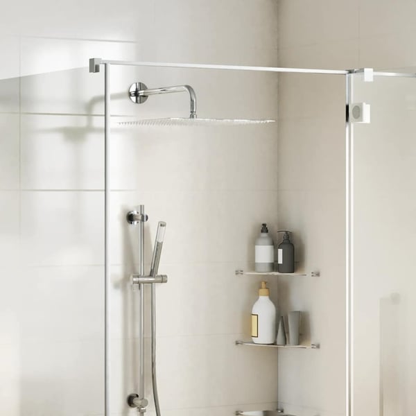 vidaXL Regndusjhode rustfritt stål 304 40x40 cm firkantet