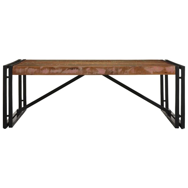 vidaXL sofabord 100x100x35 cm massivt genbrugstræ flerfarvet