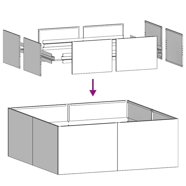 vidaXL plantekasse 80x80x30 cm rustfrit stål