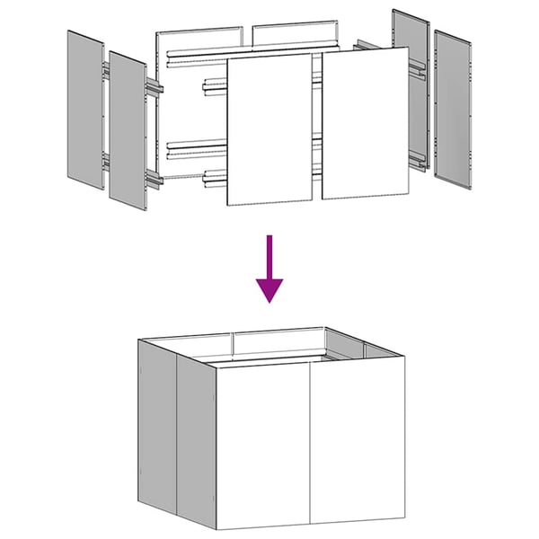 vidaXL Plantekasse antrasitt 100x100x80 cm stål