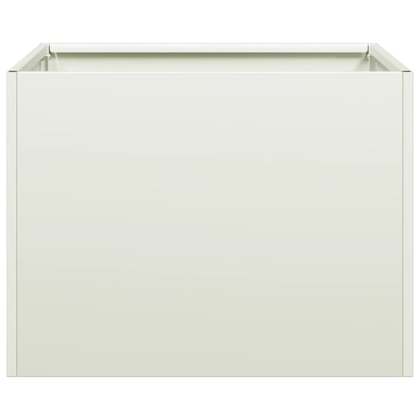 vidaXL Plantekasse hvit 40x40x30 cm stål