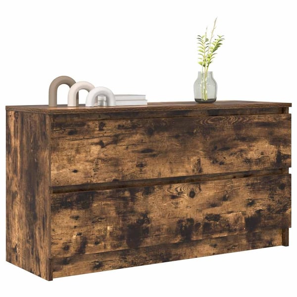vidaXL TV-benk røkt eik 100x35x54 cm konstruert tre
