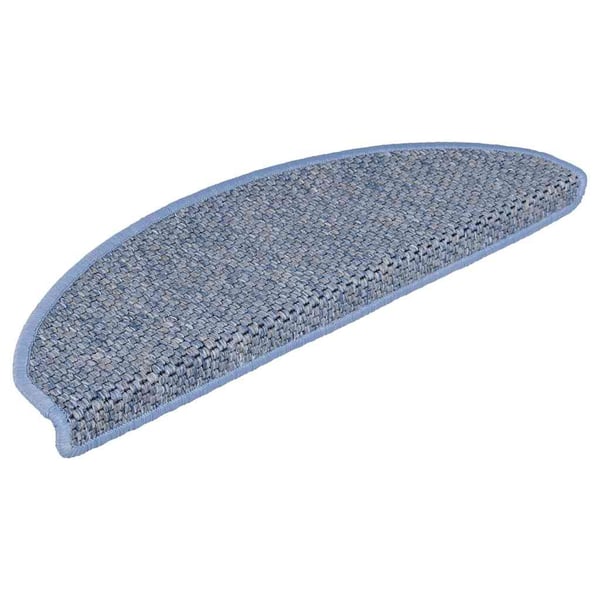 vidaXL Selvklebende trappematter sisal 30 stk 65x21x4 cm blå