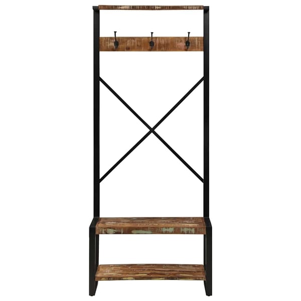 vidaXL Klesstativ flerfarget 80x40x190 cm gjenvunnet heltre