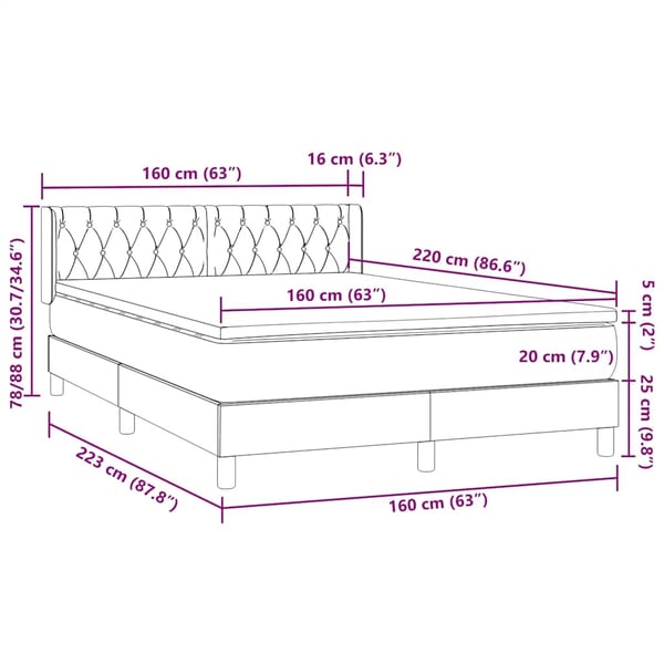 vidaXL Sengeramme uten madrass artisan eik 90x190 cm konstruert tre
